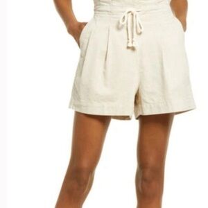 Madewell Paperbag High Waisted Linen Shorts XL